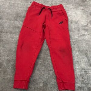 Nike Tech Pants Boys Size M - Red